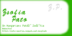 zsofia pato business card